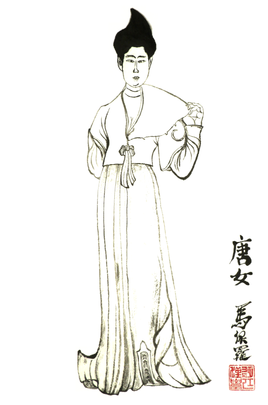 Tang Lady - after Astana Cemetery of Gaochang (Turpan) Graves Dancer c702 AD by P Maslowski 2019