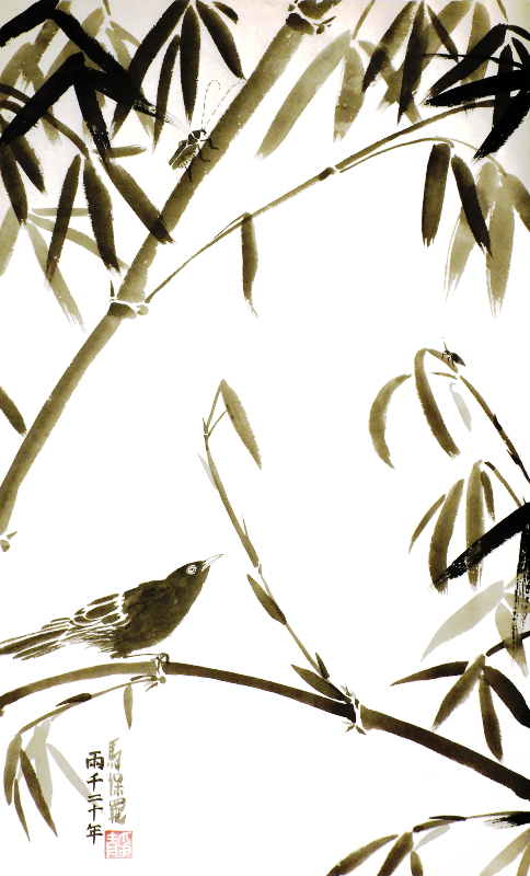 Blackbird on Bamboo - Paul Maslowski 2010