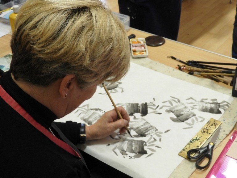 Claire demonstrating crabs 2018