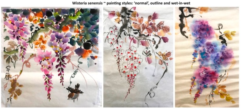 Jane Dwight's Wisteria painting styles
