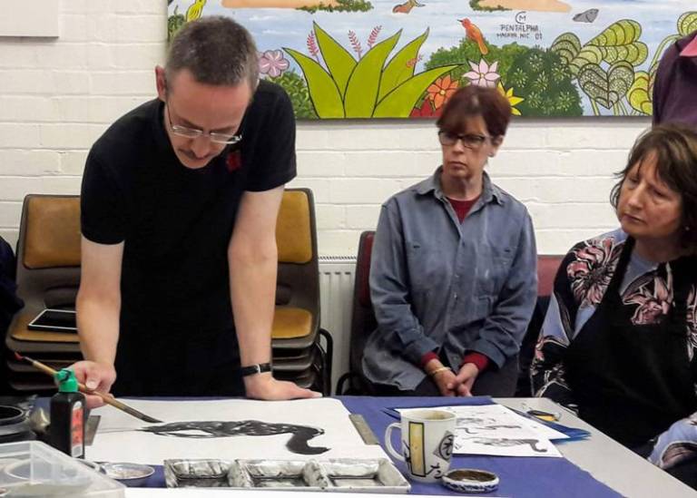 Paul teaching Geese at LBCP, Oadby 20 October 2018