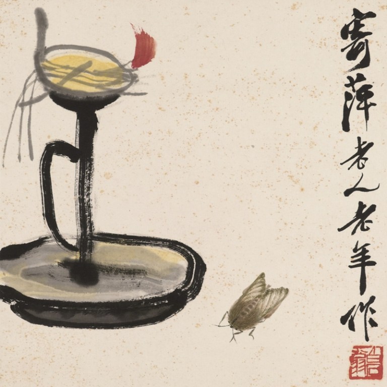 Candlestick and Insect - detail - Qi Baishi