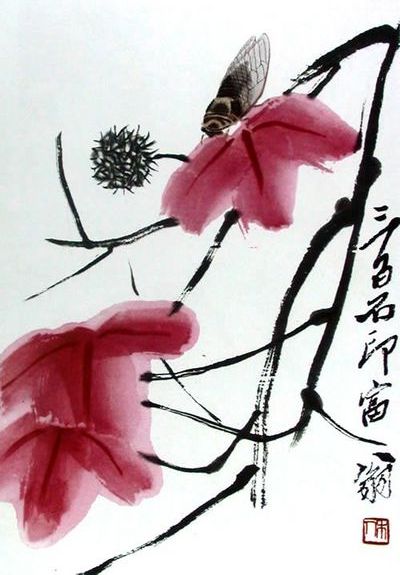Cicada on maple - Qi Baishi