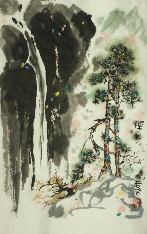 Waterfall after Wu Guanzhong - Claire Seaton 2020