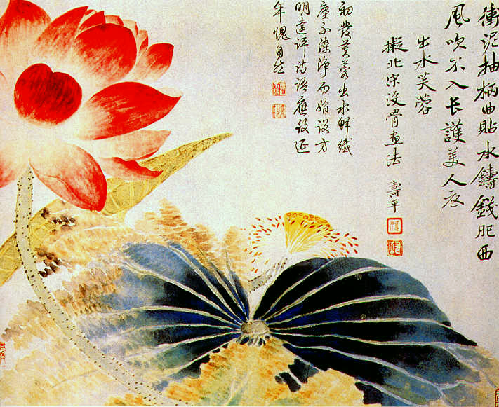 Lotus flower breaking the surface - Yun Shouping