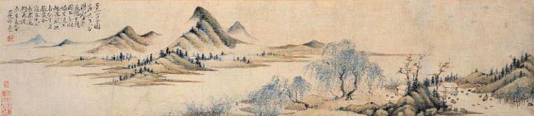 Sunset along floral embankment - Yun Shouping