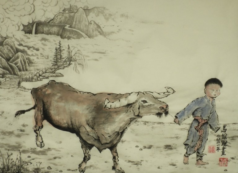 Ox and boy 3 - Paul Maslowski 2018 and 21