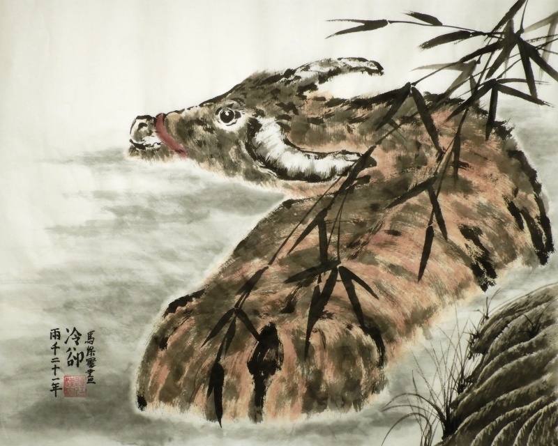 Cooling Off under Bamboo (Ox) - Paul Maslowski 2021