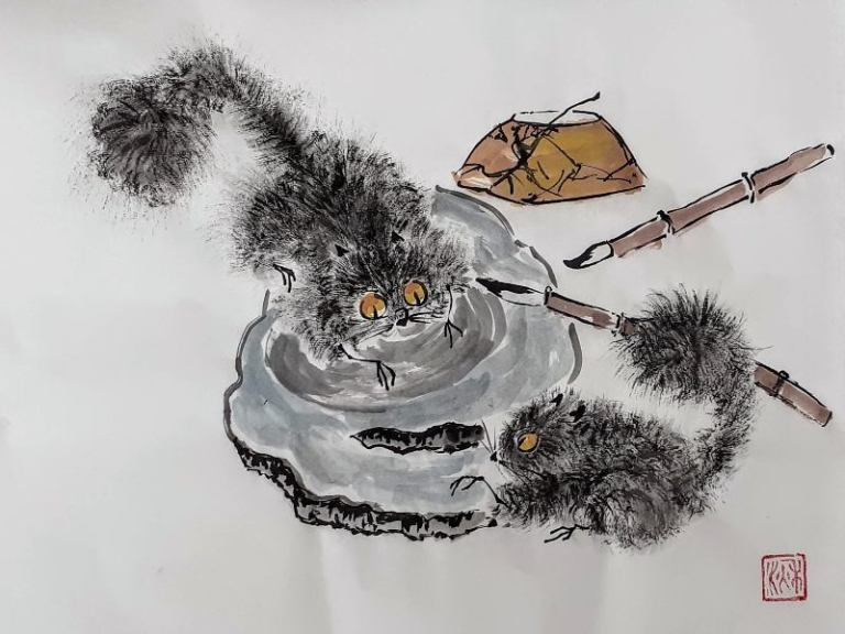 Squirrels and Inkstone - Claire Seaton 2021