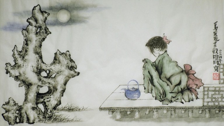 Saluting the moon - P Maslowski 2024