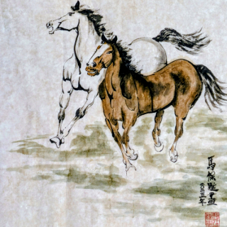 Double Happiness - 2 horses - P Maslowski 2025